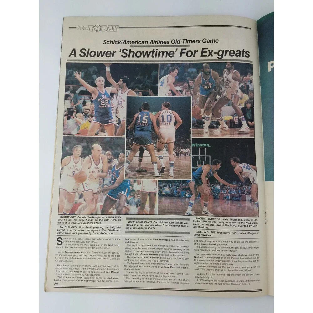 RARE 1984 NBA Today Newspaper Magazine Basketball Knicks Bernard King VTG 80s